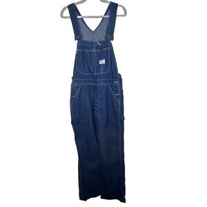 VTG Big Mac Overalls JC Pennys Cotton blend  squareback  dark wash Cottagecore